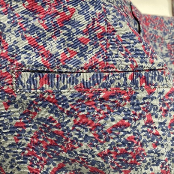 CAbi Palm Beach crop pants Multicolor Patterned Button-Up womens 8 strech - Picture 14 of 16